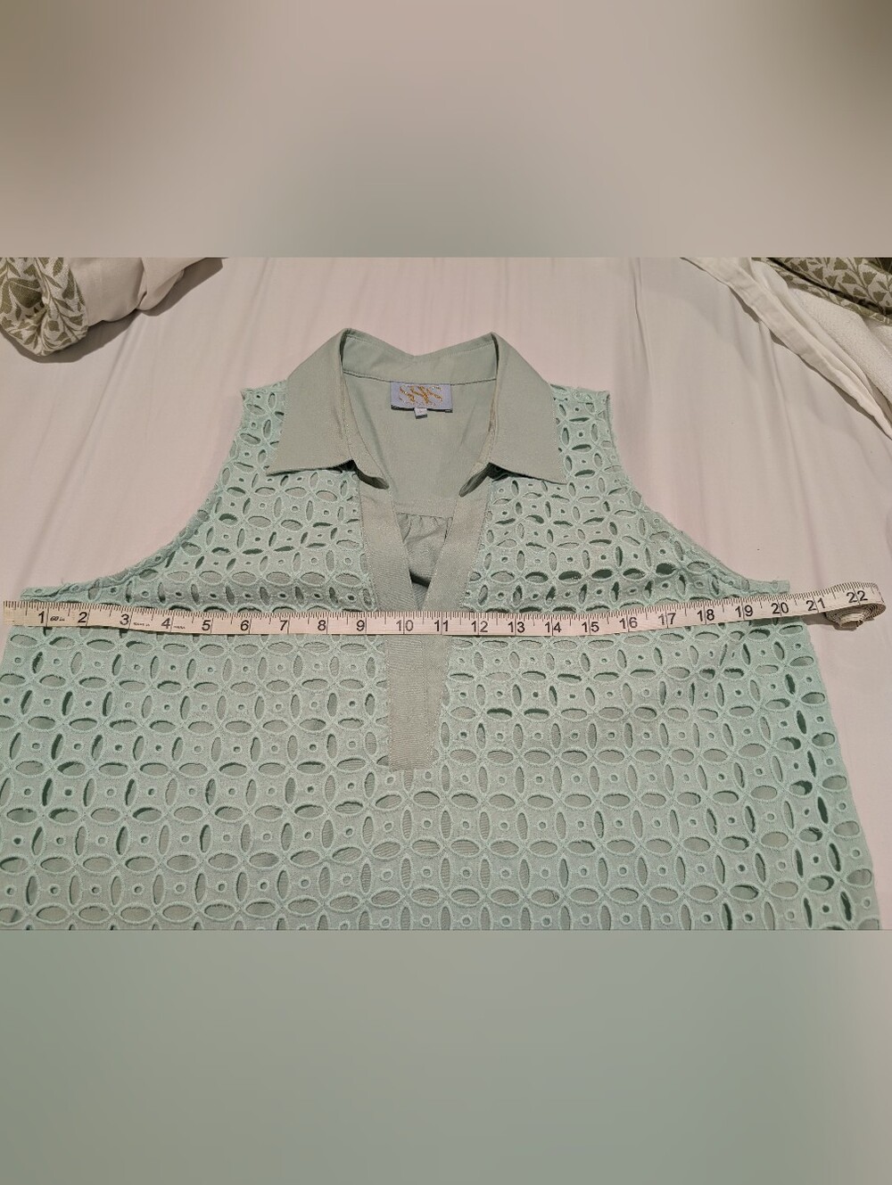 SSYS Kendall Mint Eyelet Sleeveless Dress - Picture 2 of 2